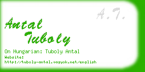 antal tuboly business card